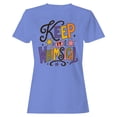 thumbnail image 1 of Smartprints Inspirational Quote Women's T-Shirt Violet, Cotton, 3XL, 1 of 4