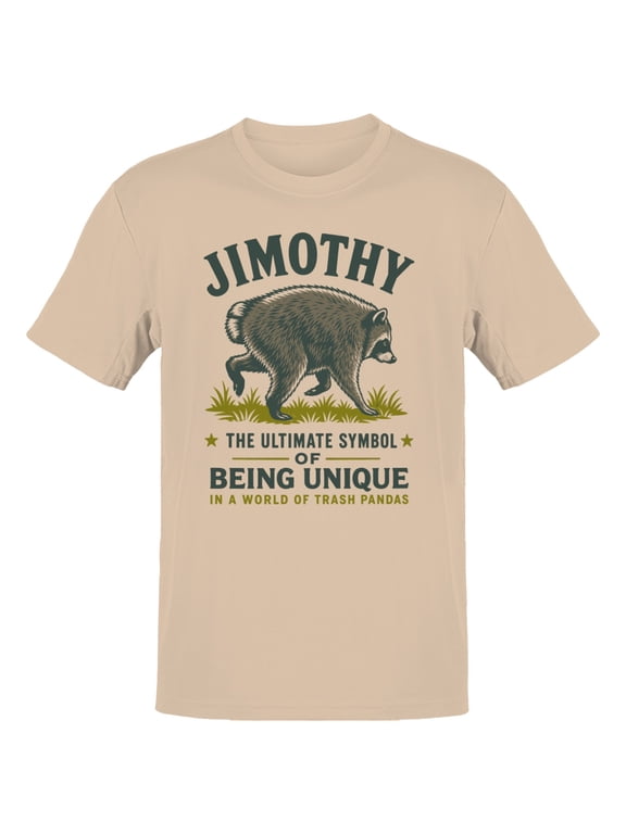 Jimothy Unique Men's T-Shirt Natural, Cotton, 5XL
