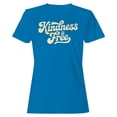 thumbnail image 1 of Smartprints Kindness Is Free Women's T-Shirt Sapphire, Cotton, M, 1 of 4