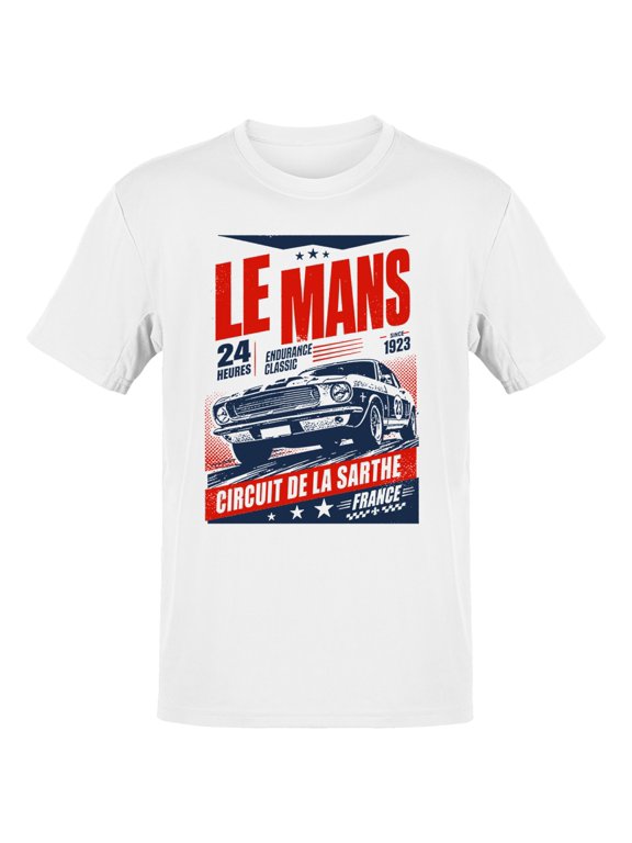 Le Mans 24 Heures Men's T-Shirt White, Cotton, M