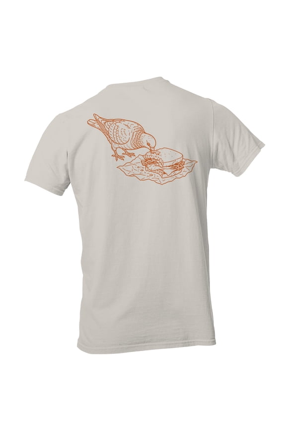 Leftover Enthusiast Pigeon Sandwich Men's T-Shirt Ice Grey, Cotton, M