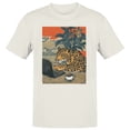 thumbnail image 1 of Smartprints Leopard Working on Laptop Men's T-Shirt Off White, Cotton, S, 1 of 3