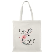 Smartprints Letter E Flower Bouquet 2 Tote Bag - Image by Shutterstock, One Size Cotton Canvas Tote Bag