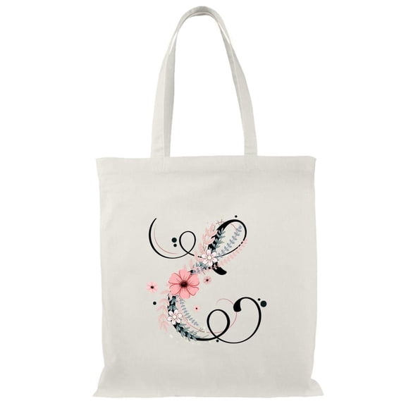 Smartprints Letter E Flower Bouquet 2 Tote Bag - Image by Shutterstock, One Size Cotton Canvas Tote Bag