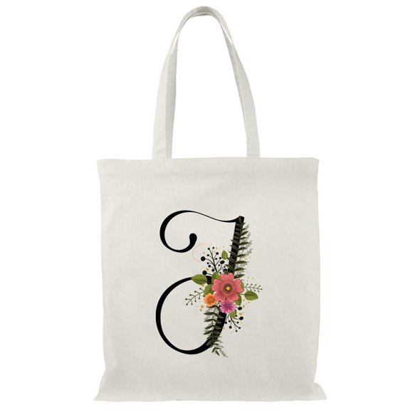 Smartprints Letter I Flower Bouquet Tote Bag - , Small