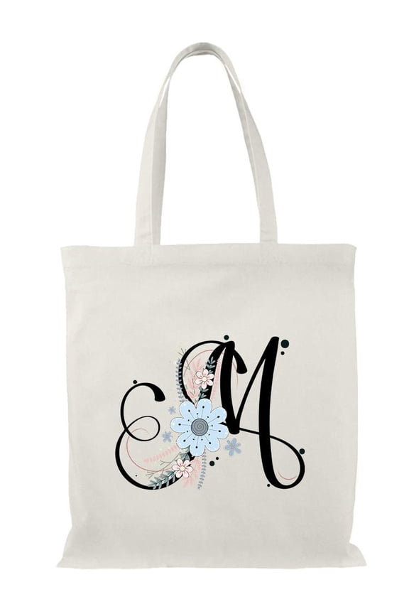 Letter M Flower Bouquet 2 Tote Bag - , Small