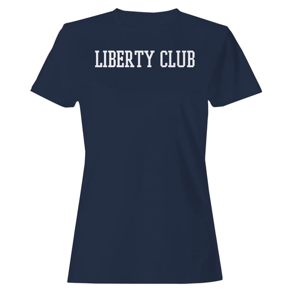 Smartprints Liberty Club Bold Varsity Women's T-Shirt Navy, Cotton, S