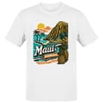thumbnail image 1 of Smartprints Maui Hawaii Sunset Island Vibes T-Shirt White, Cotton, S, 1 of 4
