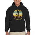 thumbnail image 1 of Smartprints Mens Graphic Hoodie Black - It's Time To Ride Cotton Blend Regular Fit, 1 of 4
