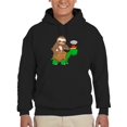 thumbnail image 1 of Smartprints Mens Graphic Hoodie Black - Sloth And Turtle Cotton Blend Classic Fit, 1 of 4