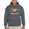thumbnail image 1 of Smartprints Mens Graphic Hoodie Dark Heather - Ramen Club Society Art Cotton Blend Regular Fit, 1 of 4