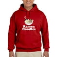 thumbnail image 1 of Smartprints Mens Graphic Hoodie Red - Ramen Noodles Cotton Blend Regular Fit, 1 of 4