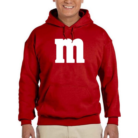 Smartprints Mens Graphic Hoodie Red - White M ... Cotton Blend Classic Fit