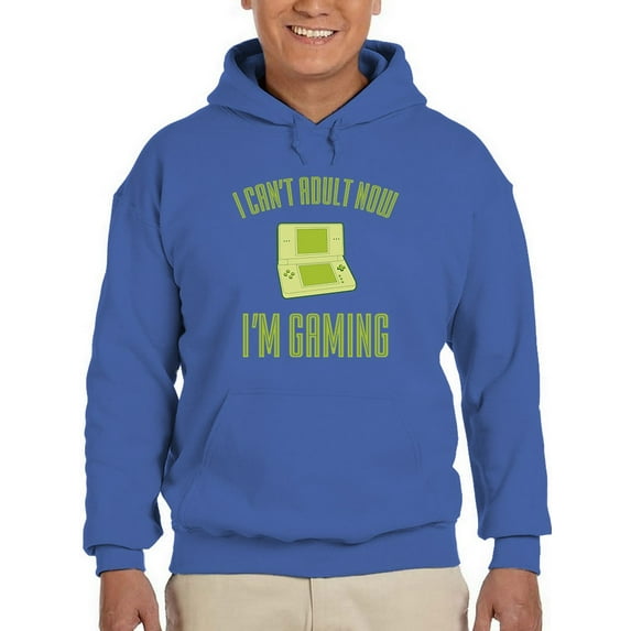 Smartprints Mens Graphic Hoodie Royal - I'm Gaming Cotton Blend Classic Fit