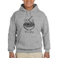 thumbnail image 1 of Smartprints Mens Graphic Hoodie Sport Grey - Ramen Japanese Style Lineart Cotton Blend Regular Fit, 1 of 4