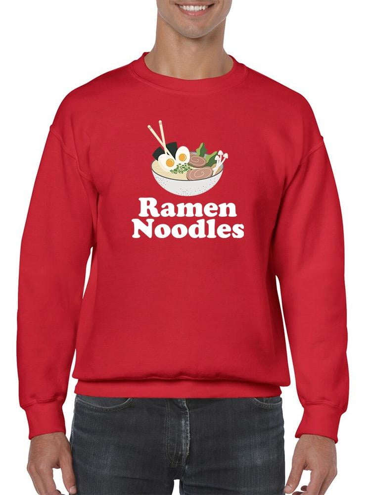 Smartprints Mens Graphic Sweatshirt Red Ramen Noodles Cotton Blend Regular Fit Walmart Business Supplies