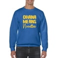 thumbnail image 1 of Smartprints Mens Graphic Sweatshirt Royal - Ohana Means Noodles Cotton Blend Regular Fit, 1 of 4