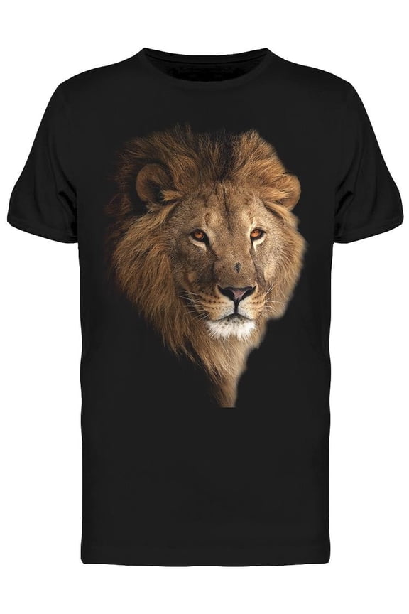 Mens Graphic Tee - A Male Lion's Portrait - Regular Fit 100% Cotton