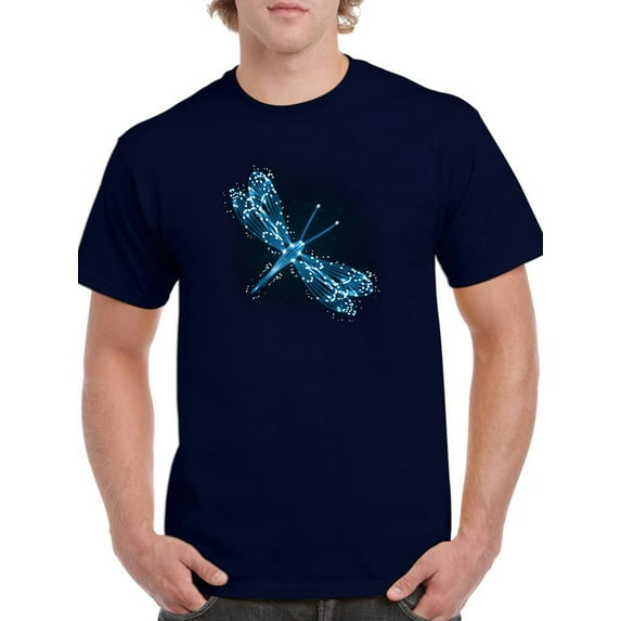 Smartprints Mens Graphic Tee - A Shiny Dragonfly - Regular Fit 100% Cotton