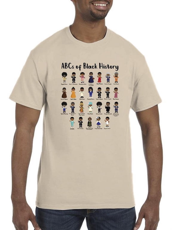 Mens Graphic Tee - Abcs Of History - Regular Fit 100% Cotton