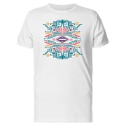 Smartprints Mens Graphic Tee - Aztec Pattern Rug - Regular Fit 100% Cotton