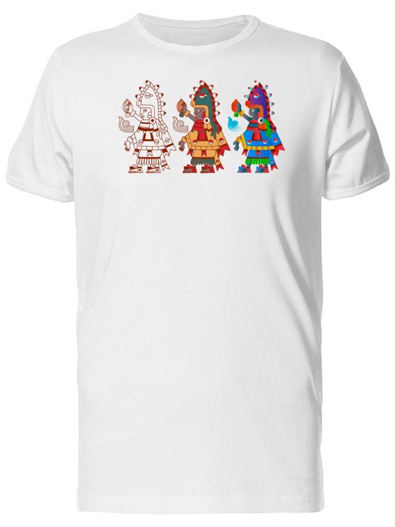 Mens Graphic Tee - Aztec People Multiple Designs - Regular Fit 100% Cotton