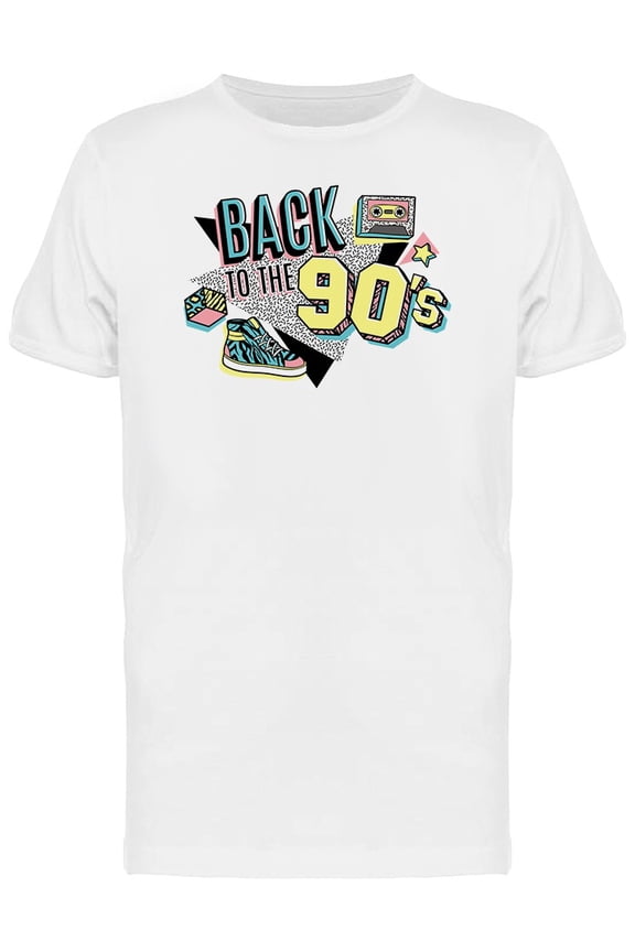 Mens Graphic Tee - Back To The 90S Retro Style - Regular Fit 100% Cotton