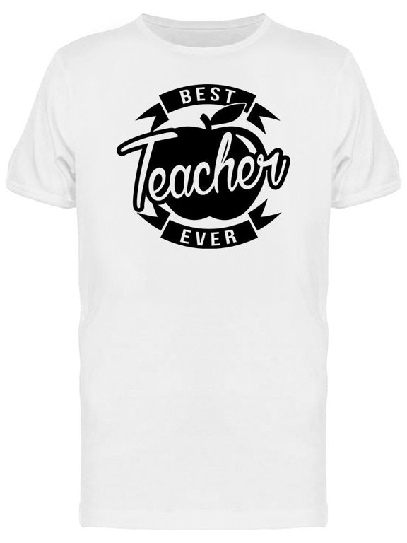 Mens Graphic Tee - Best Teacher Ever Apple - Regular Fit 100% Cotton