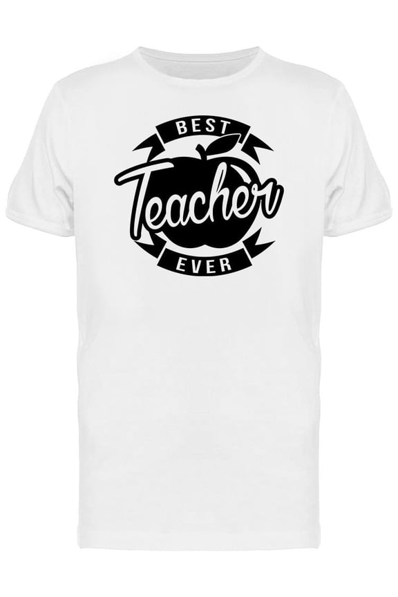 Mens Graphic Tee - Best Teacher Ever Apple - Regular Fit 100% Cotton