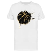 Smartprints Mens Graphic Tee - Black Basketball Design - Regular Fit 100% Cotton