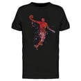 thumbnail image 1 of Smartprints Mens Graphic Tee Black - Fading Basketball Player 100% Cotton Regular Fit, 1 of 2