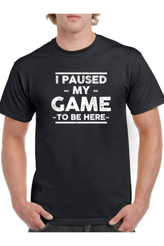 Mens Graphic Tee Black - Funny Gaming Quote 100% Cotton Regular Fit