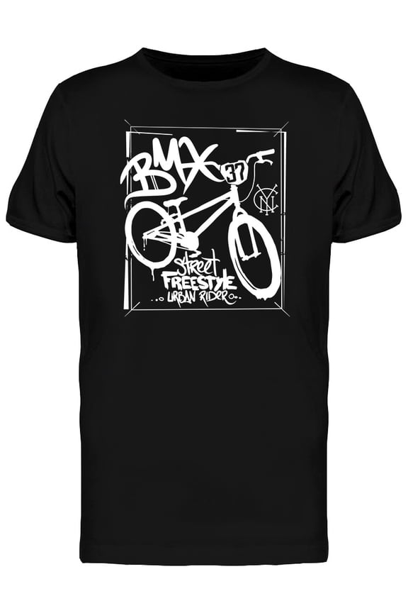 Mens Graphic Tee - Bmx Extreme Bike Street Style - Regular Fit 100% Cotton