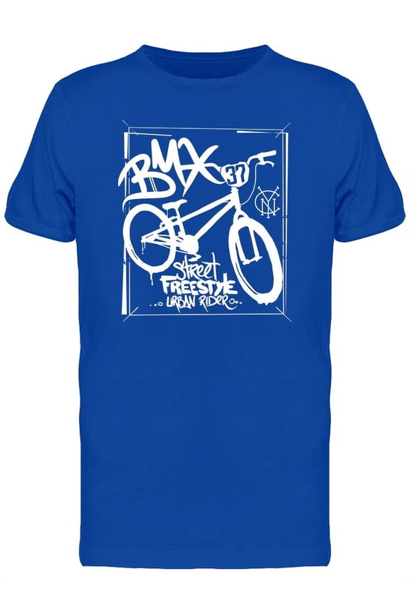 Mens Graphic Tee - Bmx Extreme Bike Street Style - Regular Fit 100% Cotton