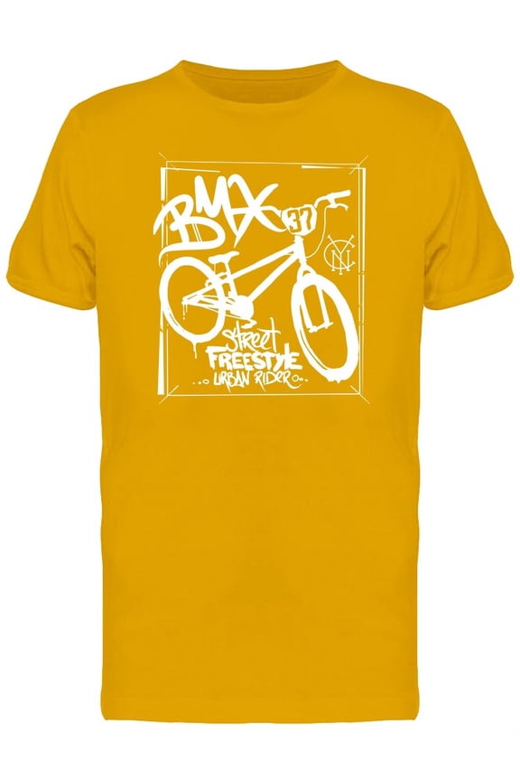 Mens Graphic Tee - Bmx Extreme Bike Street Style - Regular Fit 100% Cotton