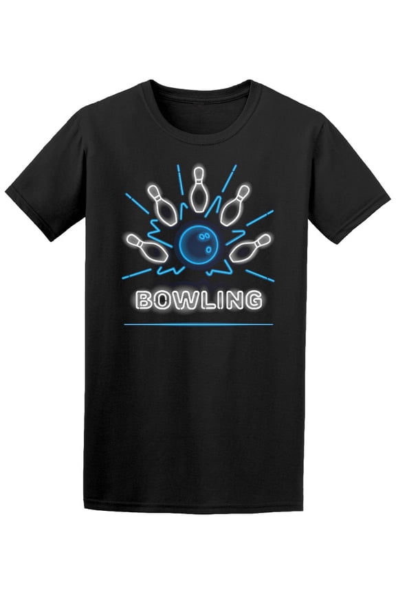 Mens Graphic Tee - Bowling Sport Sharp Style - Regular Fit 100% Cotton