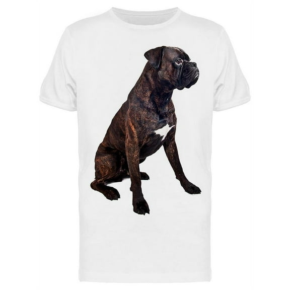 Smartprints Mens Graphic Tee - Boxer Dog Looking At Side - Regular Fit 100% Cotton