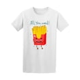 thumbnail image 1 of Smartprints Mens Graphic Tee - Cartoon Funny French Fries - Regular Fit 100% Cotton, 1 of 2