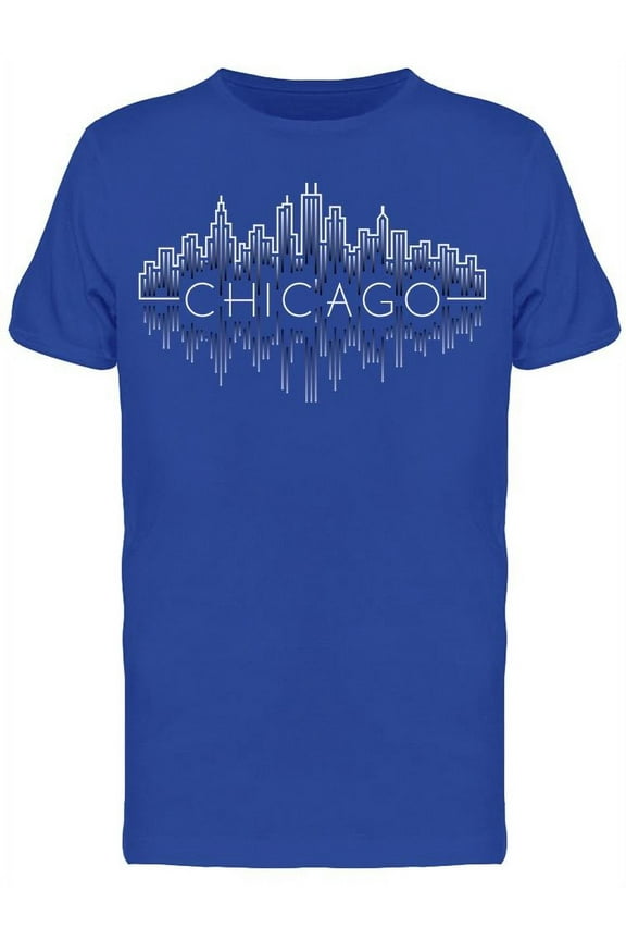 Mens Graphic Tee - Chicago City Buildings - Regular Fit 100% Cotton