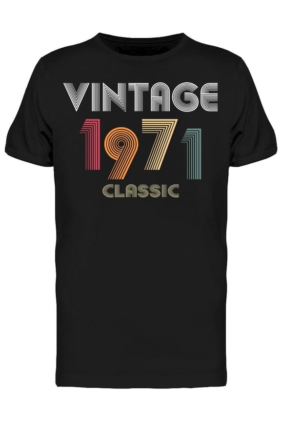 Mens Graphic Tee - Classic Man Since 1971 - Regular Fit 100% Cotton