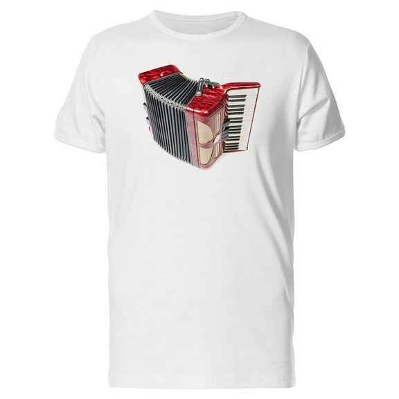 Smartprints Mens Graphic Tee - Classy Vintage Red Accordion - Regular Fit 100% Cotton