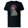 thumbnail image 1 of Smartprints Mens Graphic Tee - Colorful Rooster Sketch - Regular Fit 100% Cotton, 1 of 2