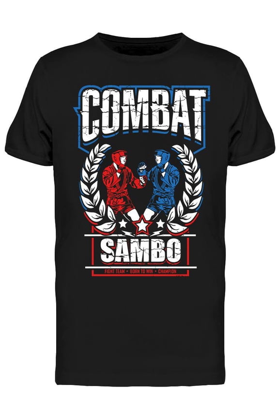 Mens Graphic Tee - Combat Sambo Design - Regular Fit 100% Cotton