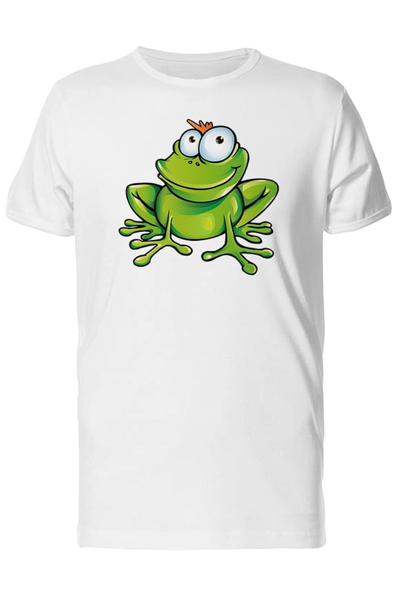 Mens Graphic Tee - Cool Funny Frog Cartoon - Regular Fit 100% Cotton