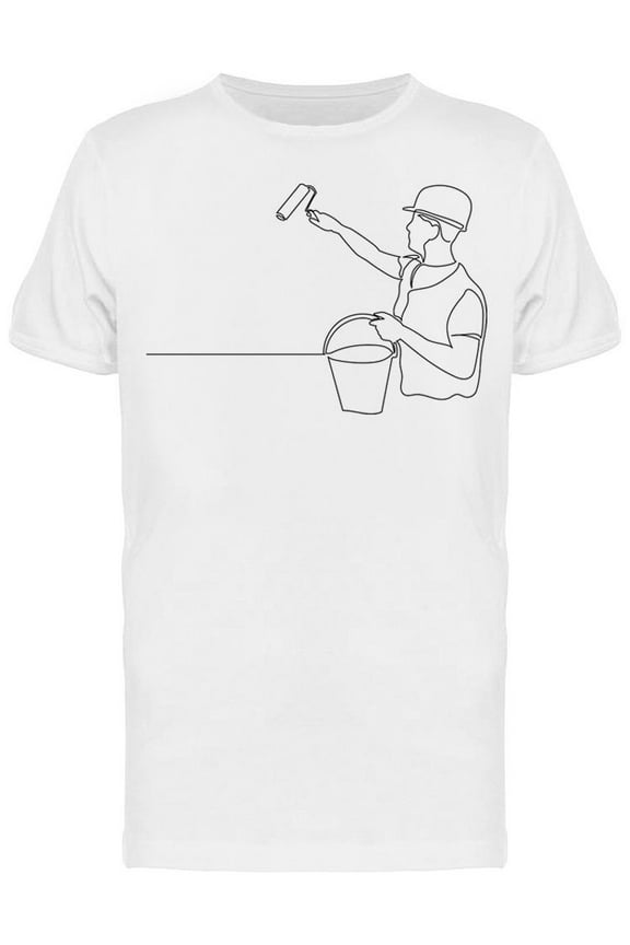 Mens Graphic Tee - Cool Painter Man - Regular Fit 100% Cotton