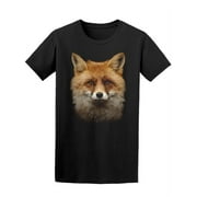 Smartprints Mens Graphic Tee - Cool Red Fox Face - Regular Fit 100% Cotton