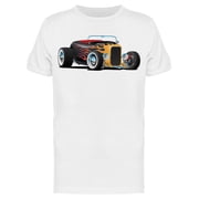 Smartprints Mens Graphic Tee - Custom Hot Rod Roadster - Regular Fit 100% Cotton