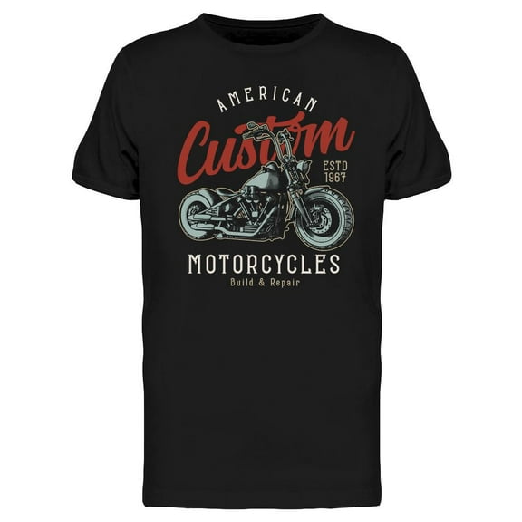 Smartprints Mens Graphic Tee - Custom Motorcycle - Regular Fit 100% Cotton