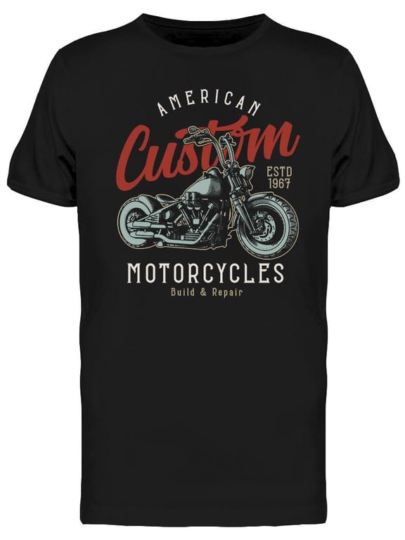 Mens Graphic Tee - Custom Motorcycle - Regular Fit 100% Cotton