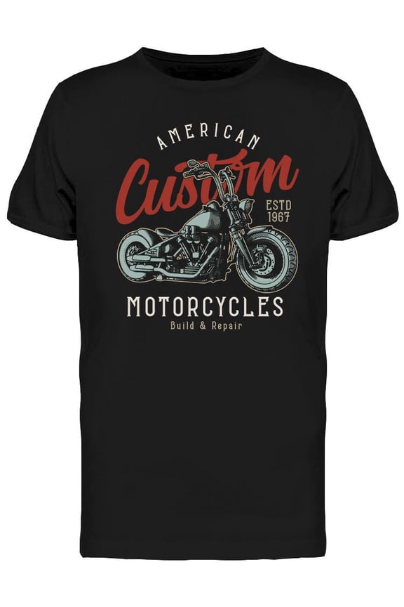 Mens Graphic Tee - Custom Motorcycle - Regular Fit 100% Cotton